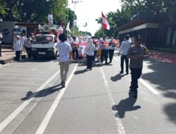 Bhabinkamtibmas Duri Pulo Lakukan Pengamanan Unras di Area IRTI, Situasi Berjalan Kondusif