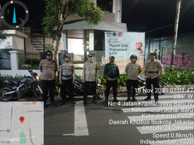 
					Patroli Cipta Kondisi Polsek Johar Baru Antisipasi Gangguan Keamanan Dini Hari