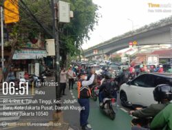Plotting Pagi di TL Galur, Polsek Johar Baru dan Dishub Tingkatkan Kelancaran Lalu Lintas