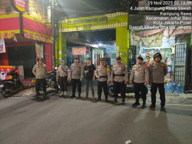 
					Patroli Malam Polsek Johar Baru Antisipasi Gangguan Kamtibmas, Wilayah Aman dan Kondusif