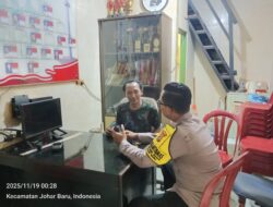 Sambang Pos Kamling RW 03, Bhabinkamtibmas Perkuat Kamtibmas Lingkungan