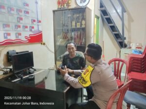 Sambang Pos Kamling RW 03, Bhabinkamtibmas Perkuat Kamtibmas Lingkungan