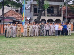 Jaga Jakarta, Tiga Pilar Tanah Abang Hadir Gelar Apel dan Simulasi Kesiapsiagaan Menghadapi Musim Penghujan