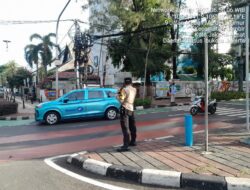 Pengaturan Lalu Lintas Pagi di Kawasan Medan Merdeka Timur Berjalan Lancar