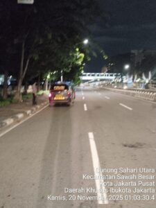 Tindakan Tegas Polsek Sawah Besar Bubarkan Balap Liar” Jelang Subuh di Gunung Sahari Raya