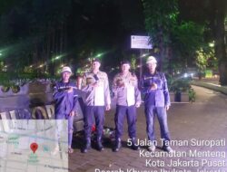 Patko 1042 Sigap Strongpoint Amankan Taman Suropati, Polri Hadir Jaga Menteng di Malam Hari