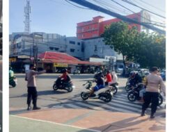Pengaturan Lalu Lintas Pagi di TL Pecenongan, Arus Kendaraan Ramai Lancar