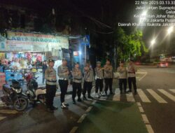 Patroli Dini Hari Redam Potensi Tawuran, Polsek Johar Baru Pastikan Wilayah Aman Kondusif