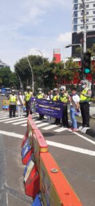 Satlantas Jakpus Gelar Edukasi Keselamatan dalam Operasi Zebra Jaya 2025 di Tugu Tani