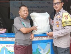 Gerakan Pangan Murah (GPM) Beras Bulog Tahap 4 Polsek Johar Baru di Kelurahan Kampung Rawa