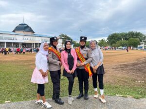 Polwan Labusel Gelar Patroli Humanis di Car Free Day Kotapinang, Warga Merasa Lebih Aman dan Nyaman