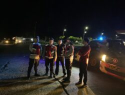 Patroli Gabungan Sat Samapta dan Polsek Sei Kanan Amankan Jalinsum dari Geng Motor dan Kejahatan Jalanan