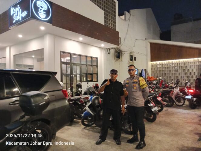 
					Giat Cooling System, Bhabinkamtibmas Sambang Petugas Keamanan Kopi Sultan Kampung Rawa