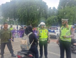 Sat Lantas Polres Jakpus Gelar Sosialisasi Operasi Zebra Jaya 2025 di Taman Lapangan Banteng