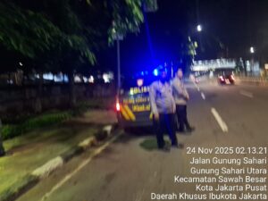 Polsek Sawah Besar Bubarkan Balap Liar di Gunung Sahari, Warga Nilai Langkah Polisi Tepat
