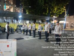 Apel Patroli Skala Sedang, Polsek Johar Baru Perketat Antisipasi Guantibmas Dini Hari
