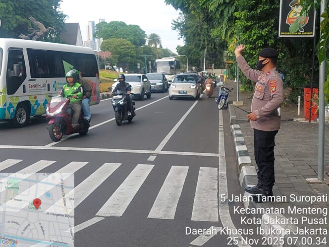
					Gatur Lalin Pagi di Suropati, Polisi Pastikan Lalin Menteng Tetap Lancar