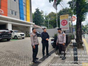 Sasar Hotel dan Area Padat, Patroli Samapta Senen Perketat Pengamanan Siang Hari