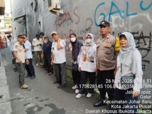 3 Pilar Johar Baru Gelar Rabu Tertib Wilayah Galur, Tegakkan Ketertiban Lingkungan