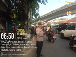 Kapolsek Johar Baru Pengecekan Ploting Giat Personil Pengaturan Lalu Lintas, Pastikan Arus Aman dan Tertib
