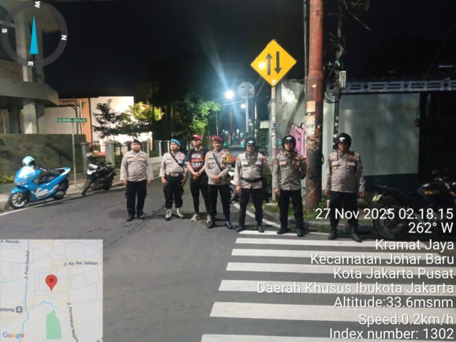 
					Patroli Cipta Kondisi, Polsek Johar Baru Intensifkan Antisipasi Guantibmas dan Potensi Tawuran di Waktu Dini Hari
