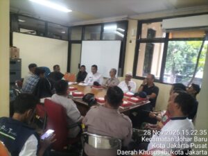 Cooling System dan Koordinasi Kamtibmas Bersama 3 Pilar Kelurahan Johar Baru