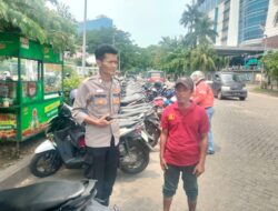 Sabhara Kemayoran Patroli MGK, Sosialisasikan Barcode Sahabat Patroli Polisi kepada Jukir