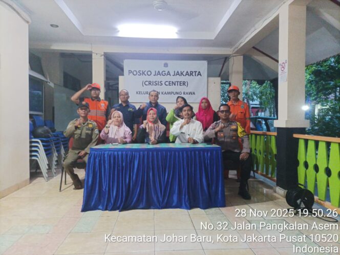 
					Posko Siaga Bencana Kampung Rawa Aktif Pantau Situasi, Wilayah Tetap Aman dan Terkendali