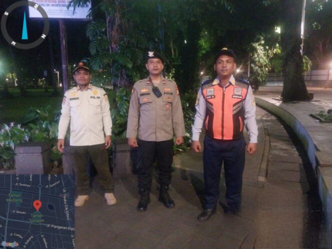 
					Patko 1041 Siaga Malam di Taman Suropati, Polisi Perkuat Keamanan Warga Menteng