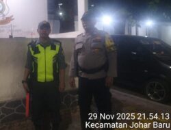Patroli Malam dan Sambang Poskamling, Bhabinkamtibmas Mengajak Warga RW 07 Aktif Jaga Lingkungan