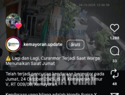 Curanmor Saat Sholat Jumat Terungkap, Dua Pelaku Ditangkap Unit Reskrim Polsek Kemayoran