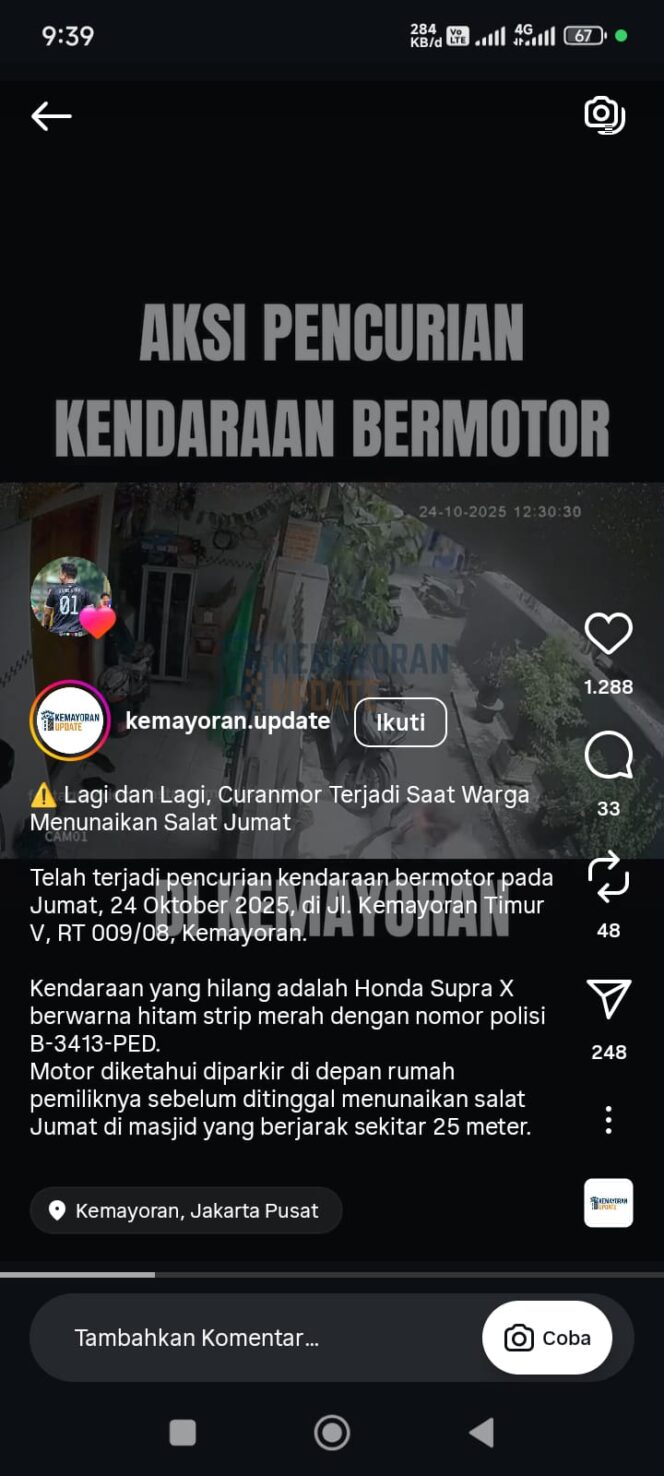 
					Curanmor Saat Sholat Jumat Terungkap, Dua Pelaku Ditangkap Unit Reskrim Polsek Kemayoran