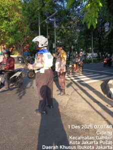 Pelayanan Lalu Lintas Pagi di TL Caringin Berjalan Lancar