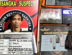 Ahidar 32 Tahun Pengedar Narkotika Jenis Sabu di Desa Dalam, Kecamatan Belimbing, Berhasil di Ringkus Satresnarkoba Muara Enim