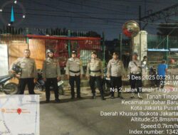 Pastikan Kondusifitas, Wilayah Aman: Patroli Cipta Kondisi Polsek Johar Baru Antisipasi Guantibmas