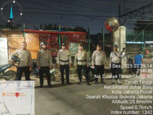 Pastikan Kondusifitas, Wilayah Aman: Patroli Cipta Kondisi Polsek Johar Baru Antisipasi Guantibmas