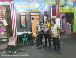 Operasi Sikat Jaya 2025: Bhabinkamtibmas Kampung Rawa Intensifkan Patroli Jalan Kaki Cegah Curat, Curas, dan Curanmor
