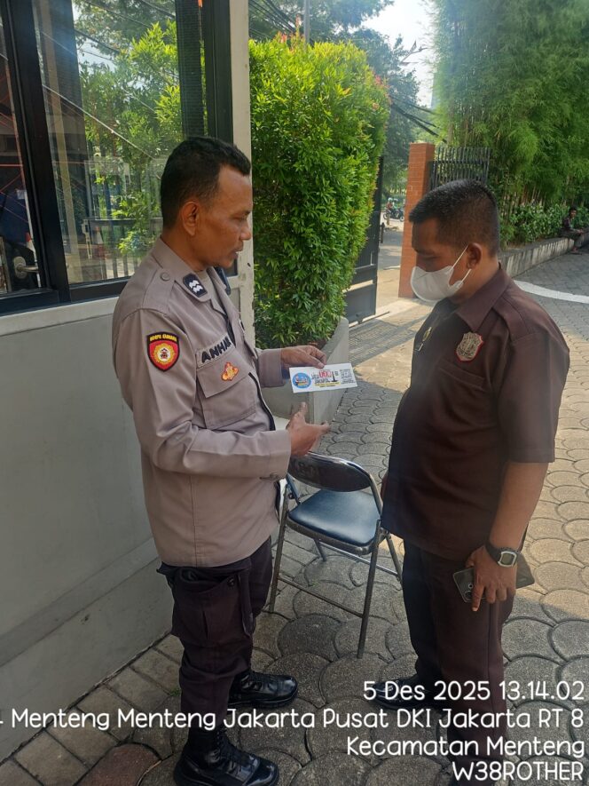 
					Samapta Menteng Dorong Pelibatan Warga Lewat Sosialisasi Barcode Layanan Patroli