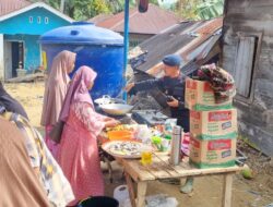 Kapolres Aceh Selatan Berikan Bantuan Sembako untuk Warga Terdampak Banjir di Desa Ladang Rimba Trumon