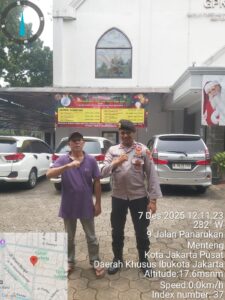 Pengamanan Jelang Nataru, Barcode Sahabat Patroli Hadir di Gereja GPKB Menteng