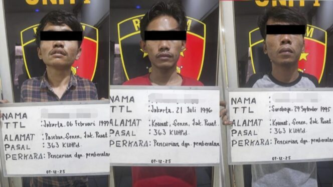 
					Tiga Pemuda Ditangkap Polisi Usai Curi HP Penumpang di Bus Transjakarta Depan GBK