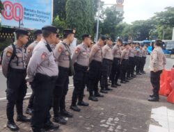 Kapolsek Kemayoran Pimpin Apel Pengamanan Aksi DPP APDESI di Kawasan Harmoni