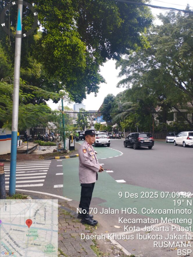 
					Pengaturan Arus Lalin Pagi Di Tl Cokroaminoto, Polri Pastikan Menteng Tetap Lancar