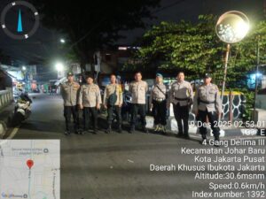 Berikan Rasa Aman dan Nyaman Kepada Masyarakat, Polsek Johar Baru Gelar Patroli Cipta Kondisi Dini Hari