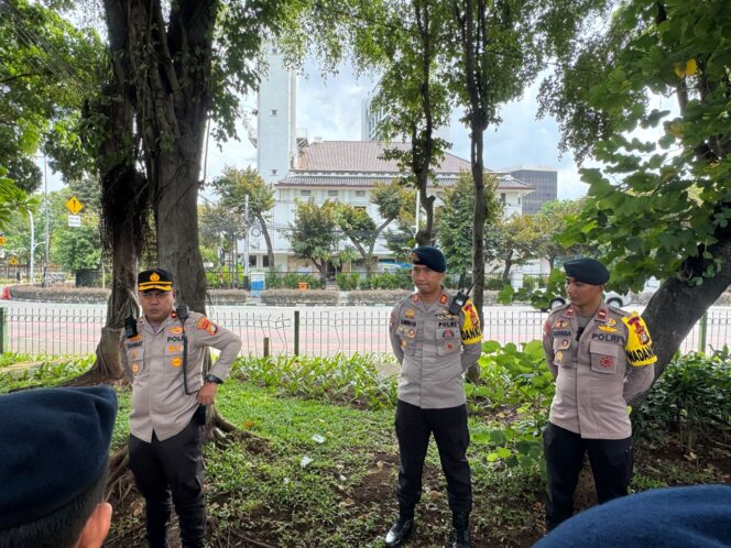 
					Kapolsek Sawah Besar Pimpin Apel Pelayanan Unras di Gambir