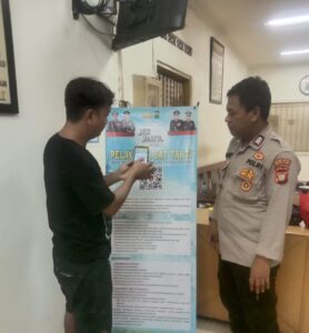 Sat Tahti Polsek Kemayoran Perketat Pengecekan Pembesuk Tahanan dan Sosialisasikan Barcode Pelayanan