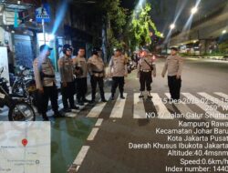 Jam Rawan Tak Luput, Polsek Johar Baru Lakukan Patroli Cipta Kondisi Dini Hari