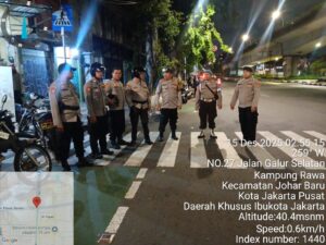 Jam Rawan Tak Luput, Polsek Johar Baru Lakukan Patroli Cipta Kondisi Dini Hari