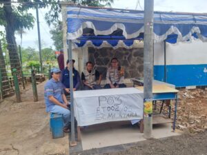 Bhabinkamtibmas Karet Tengsin Silahturahmi Dengan FKDM dan LMK Sampaikan Imbauan Kamtibmas