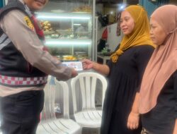 Unit Samapta Sosialisasikan Barcode Aduan Warga di Kawasan UMKM Pasar Baru